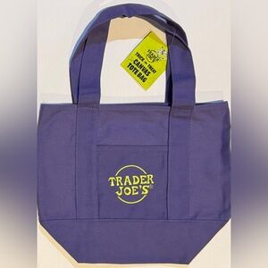 Trader Joe’s Mini Tote Bag Purple NWT